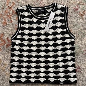 The Workshop Black and White Women's Top